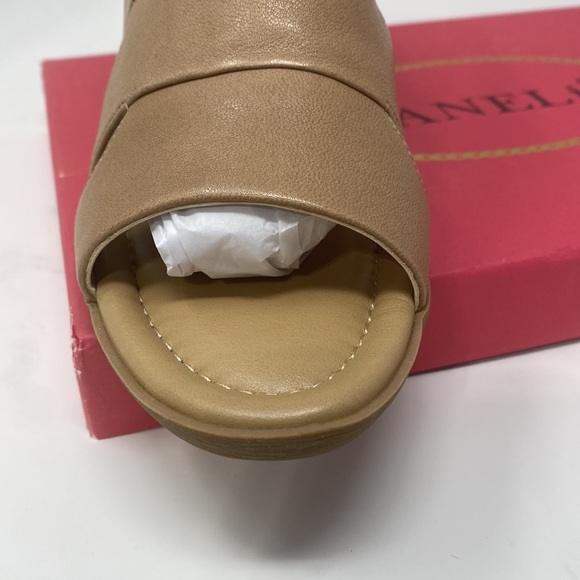 VANELI Mayo Sabbia Womens Block Heel Sling Back Upper Leather Buckle Size 7M NEW - Picture 6 of 13